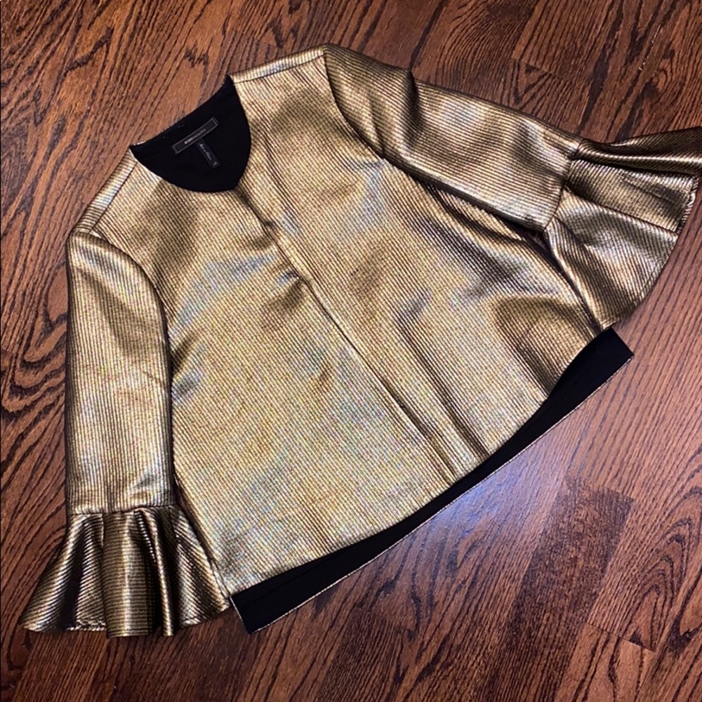 BCBG gold fancy top - Picture 2 of 5
